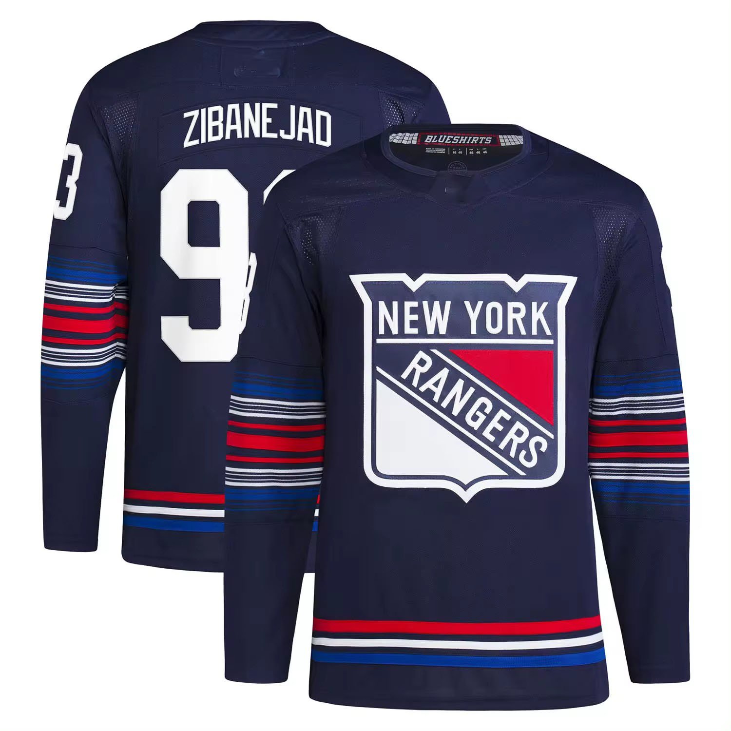 Men's New York 10 Artemi Panarin 93 Mika Zibanejad 31 Igor Shesterkin 20 Chris Kreider 88 Patrick Kane Stitched Hockey Jersey