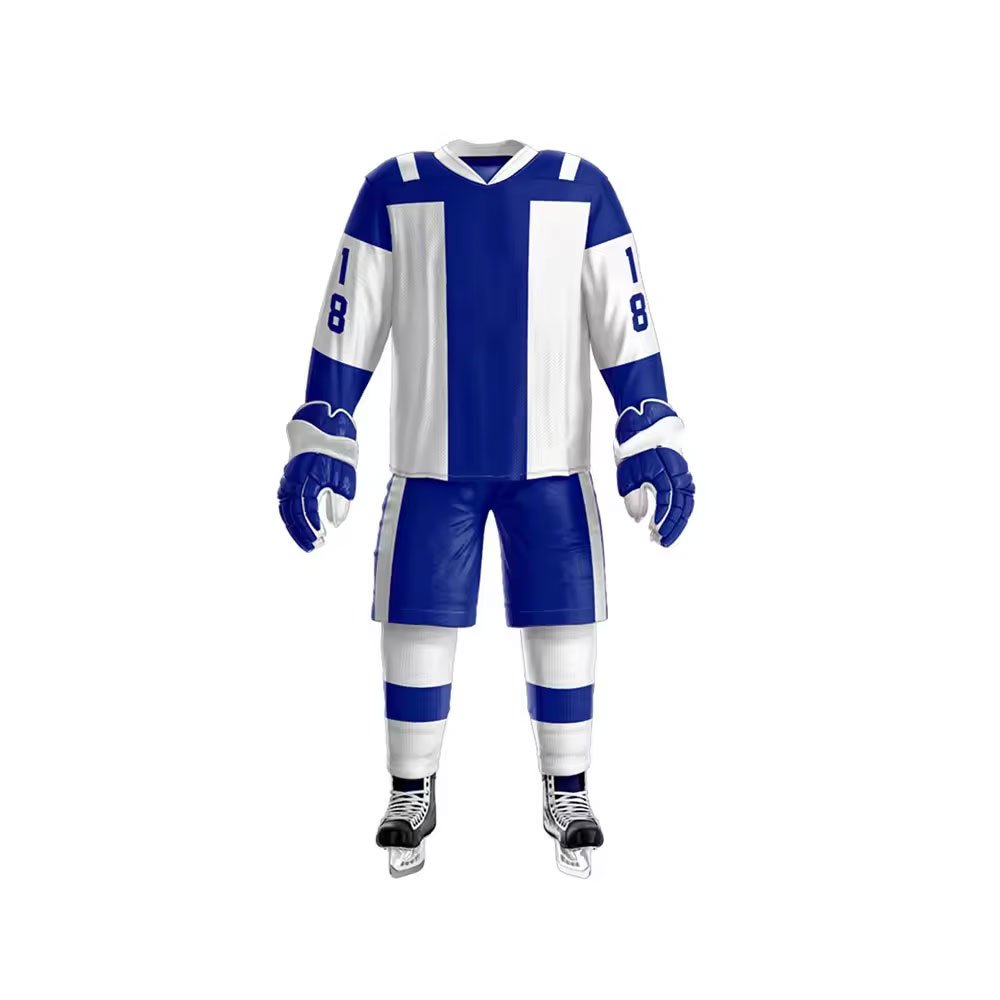 Ice Hockey Uniform Sports Teamwear 100% Polyester Ice Hockey Jersey And Pant In Very Good Quality.