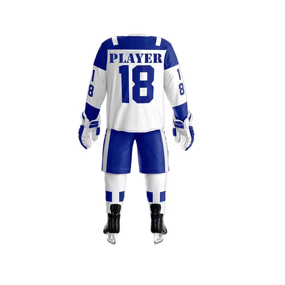 Ice Hockey Uniform Sports Teamwear 100% Polyester Ice Hockey Jersey And Pant In Very Good Quality.