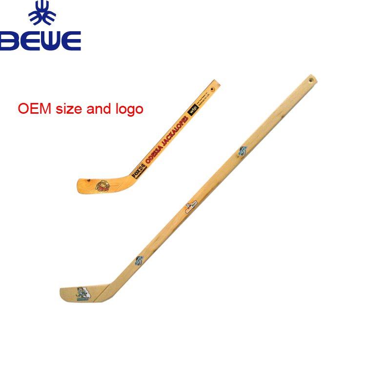 new good price promotional gifts custom logo OEM printed or blank 18'' plastic and 24'' wood mini hockey stick