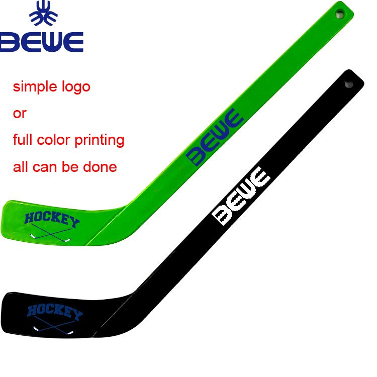 new good price promotional gifts custom logo OEM printed or blank 18'' plastic and 24'' wood mini hockey stick