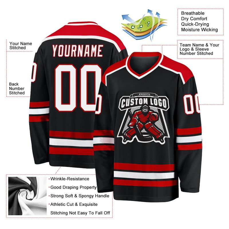 Custom Sport Wear Ice Hockey Uniform Jacket Clothing V-neck Adult Plaid Camo Hockey Jersey