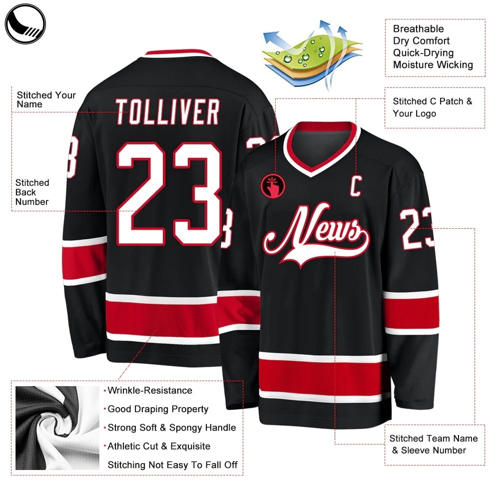 BETHERIVAL Custom Made Team Logo Design Free Mock Up Hockey Ice Wear Tackle Twill Embroidery Patch Hockey Jersey