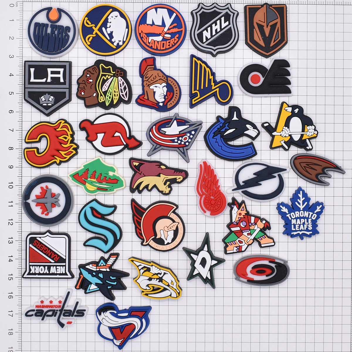 2024 Hot Sales New Arrival Canada Hockey Sports Team Logo Shoe Charm Nhl Hockey Shoe Charm silicone charms Kids Gift