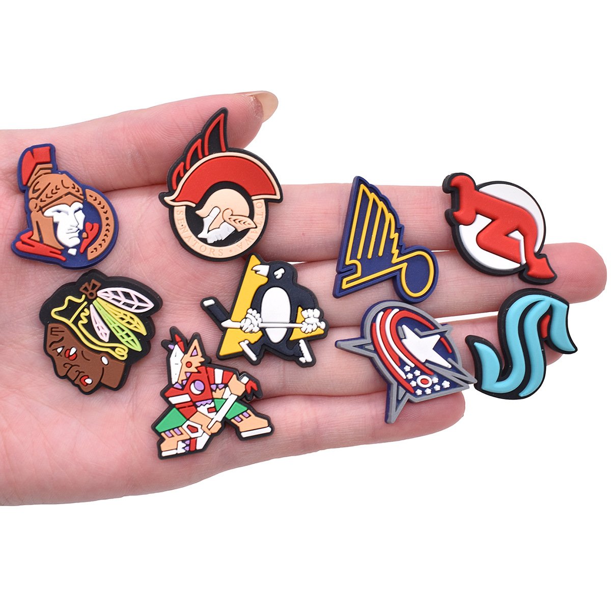 2024 Hot Sales New Arrival Canada Hockey Sports Team Logo Shoe Charm Nhl Hockey Shoe Charm silicone charms Kids Gift