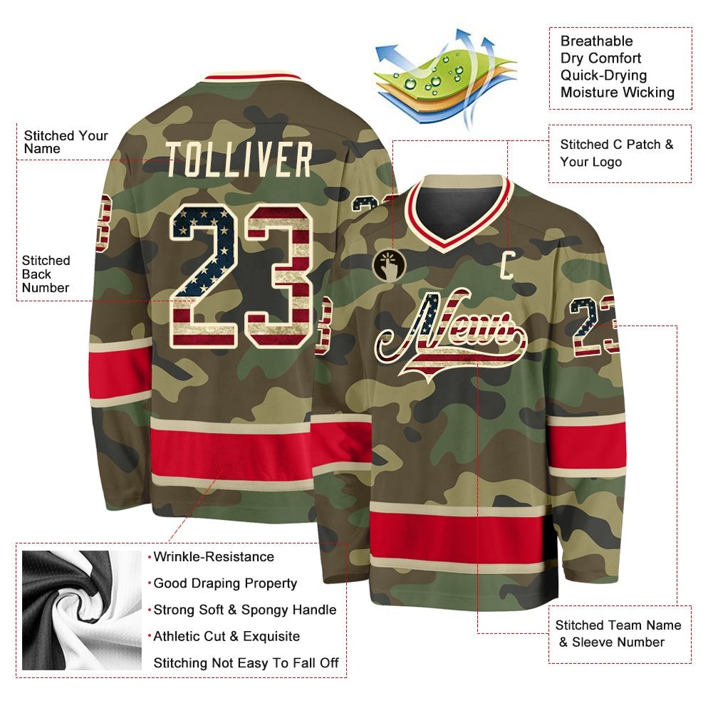 Full Camo Sublimation Printing hockey jersey Customized Logo Team Hockey Wear Uniforms New Design Ice Hockey Uniform