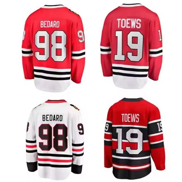 Wholesale Top Stitched Sports Ice Hockey Jerseys Chicago 98 Connor Bedard 71 Taylor Hall 00 Griswold 9 Hull 7 Chelios