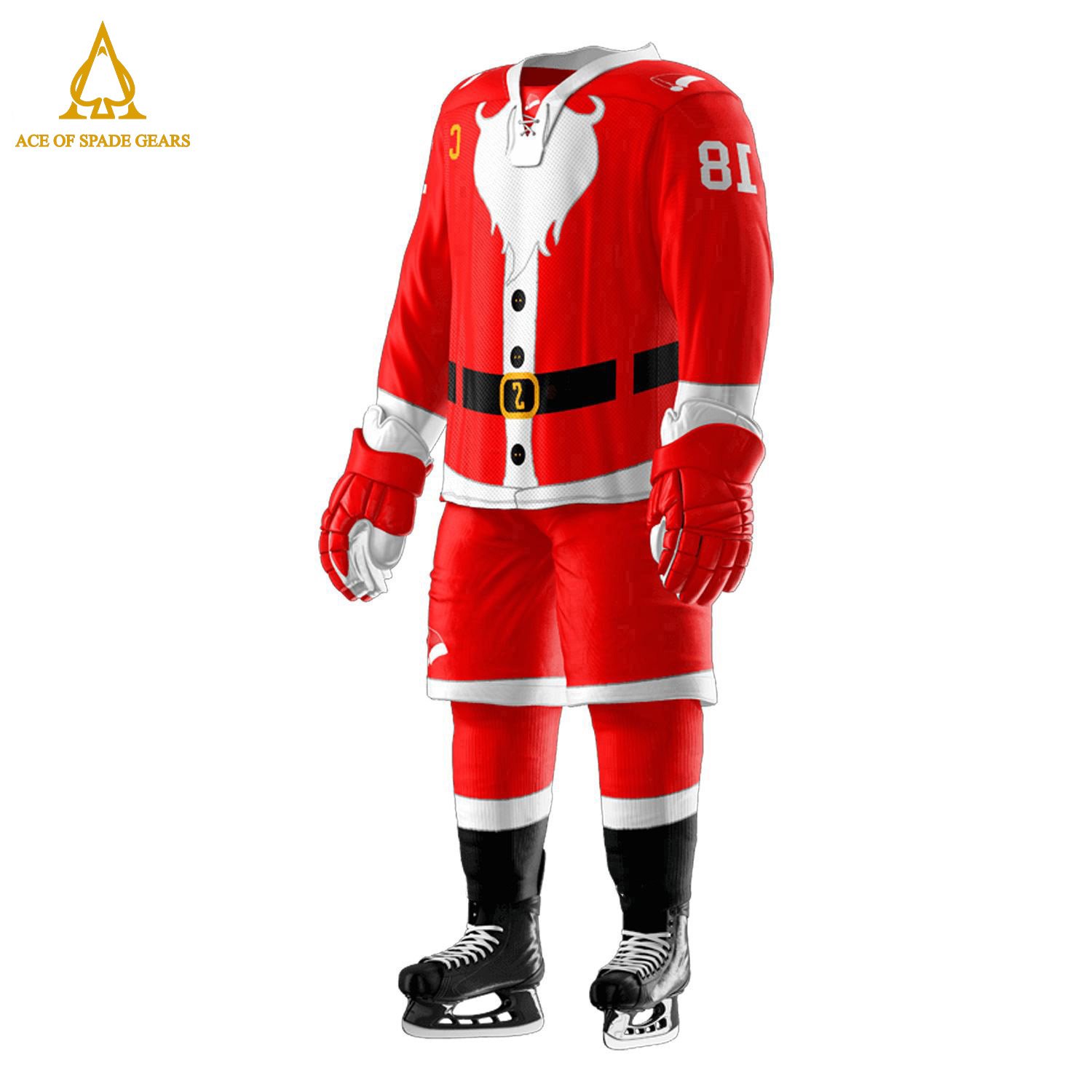 Custom Team Name Polyester Made Ice Hockey Uniform Low Moq Custom Oem Design Ice Hockey Uniform