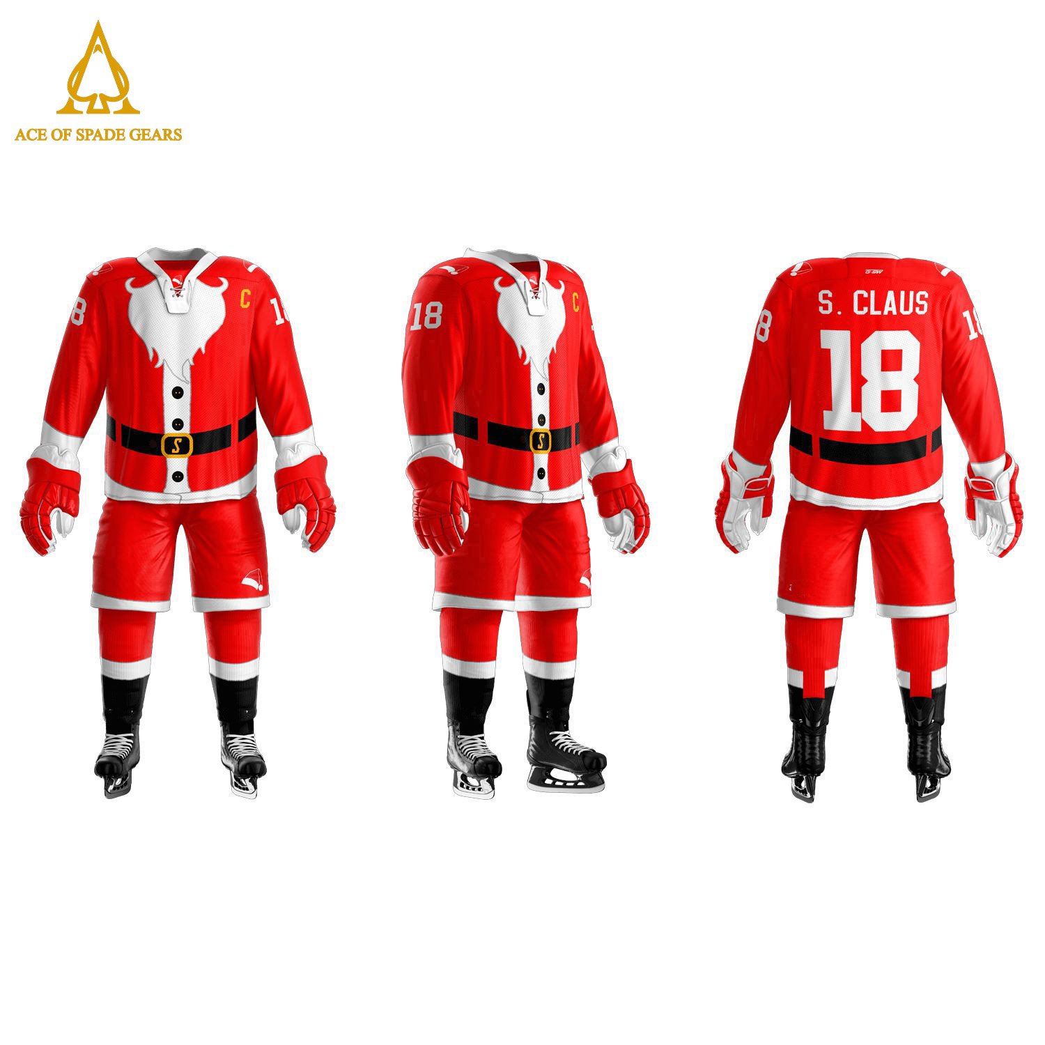 Custom Team Name Polyester Made Ice Hockey Uniform Low Moq Custom Oem Design Ice Hockey Uniform