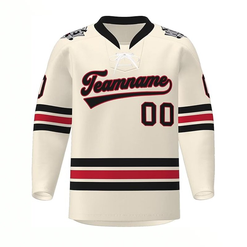 Popular Design plain hockey jerseys lacrosse jersey custom made lace up hockey hoodie