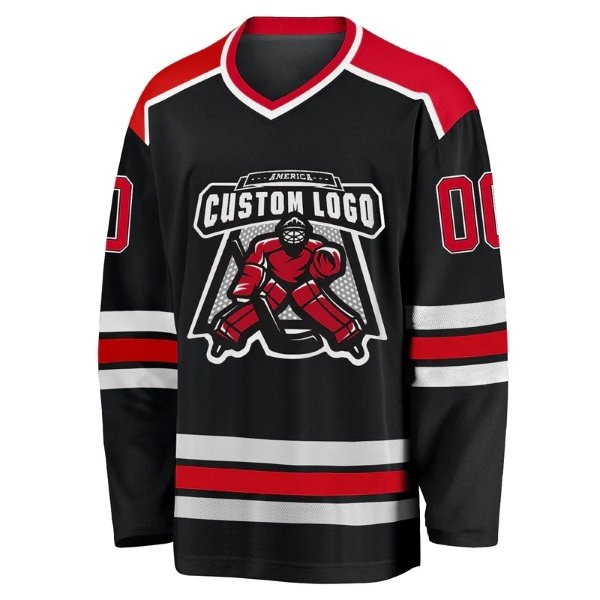 High Quality Breathable Canada Ice Hockey Jersey Customizable Toronto Design Wholesale Sublimation Mesh Uniform OEM Printing