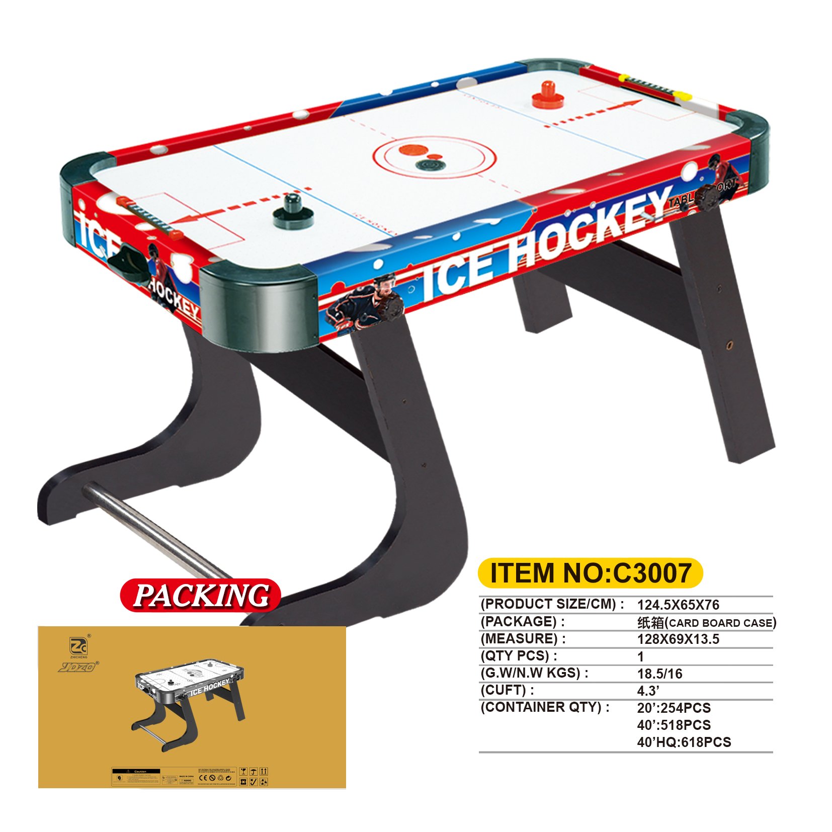 Foldable Competitive Big Size Superior Sport Air Hockey Table Ice Hockey Games For Kids