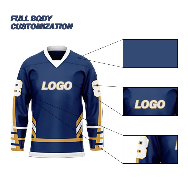 Custom Sublimated Youth New Jersey Hockey uniforms Men's Stitched Team Embroidery Ice Hockey Jersey