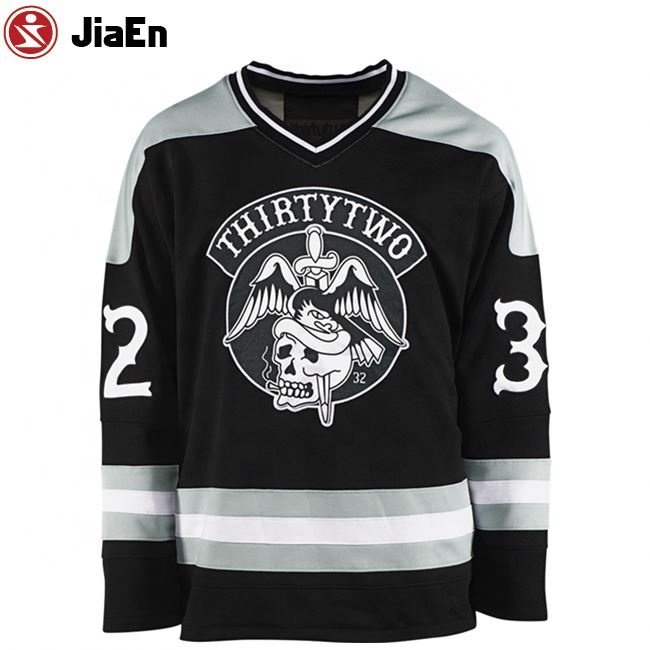 China Factory Ice Hockey Jersey With Custom Sublimation Hoodies Lace