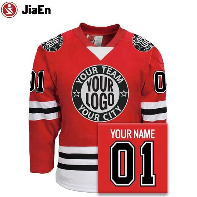 China Factory Ice Hockey Jersey With Custom Sublimation Hoodies Lace