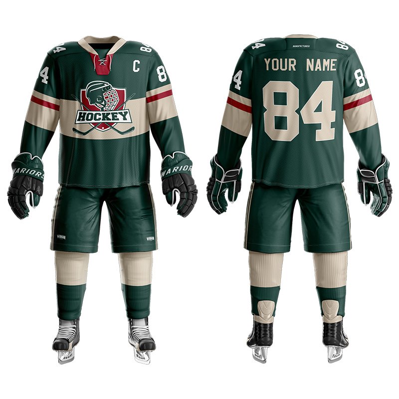 High Quality Polyester Free Design Ice Hockey Jersey Sublimation Printing Embroidered Logo Custom Ice Hockey Uniform