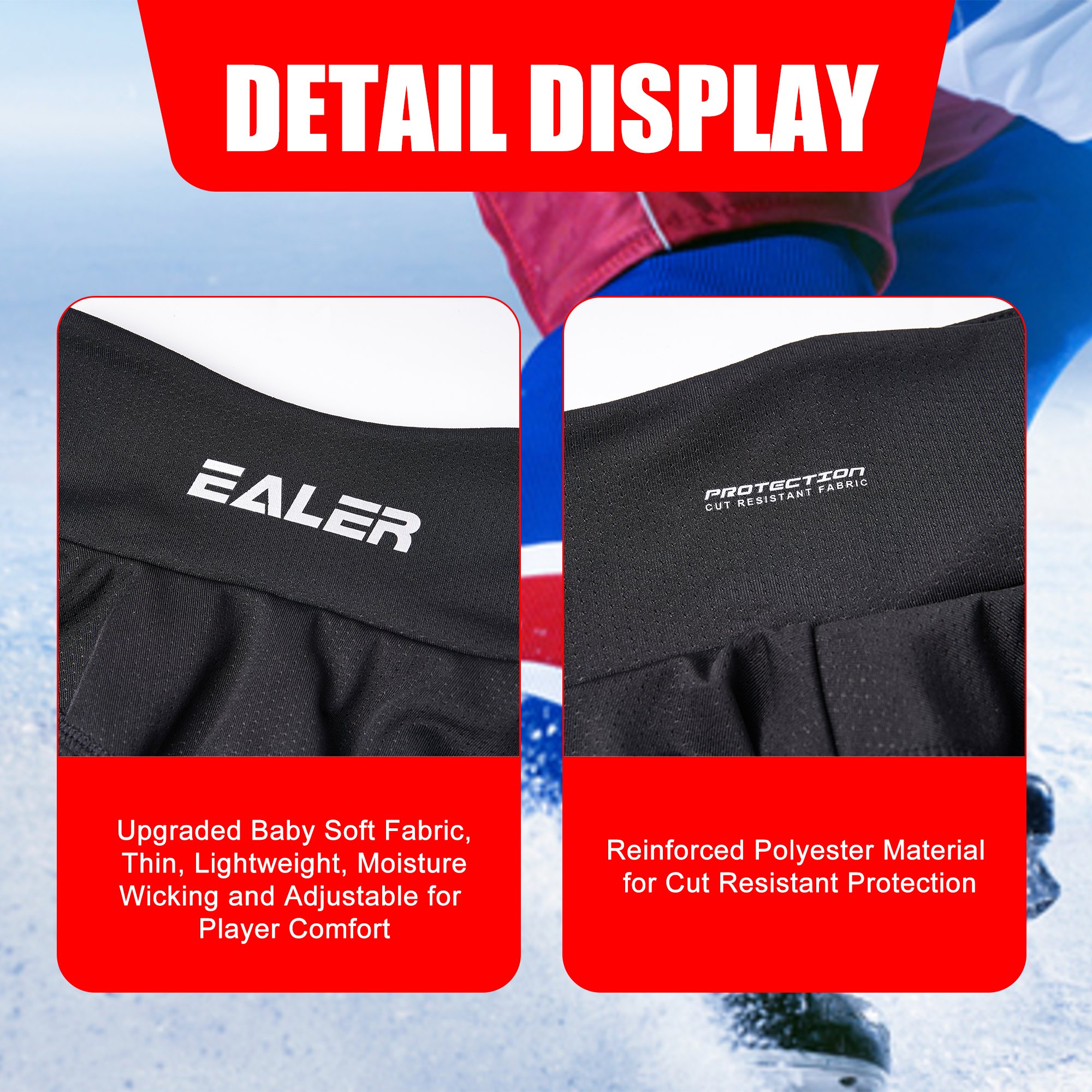 manufacture Ealer logo Adjustment Black Neck Support Neck Protection Hockey Neck Guard