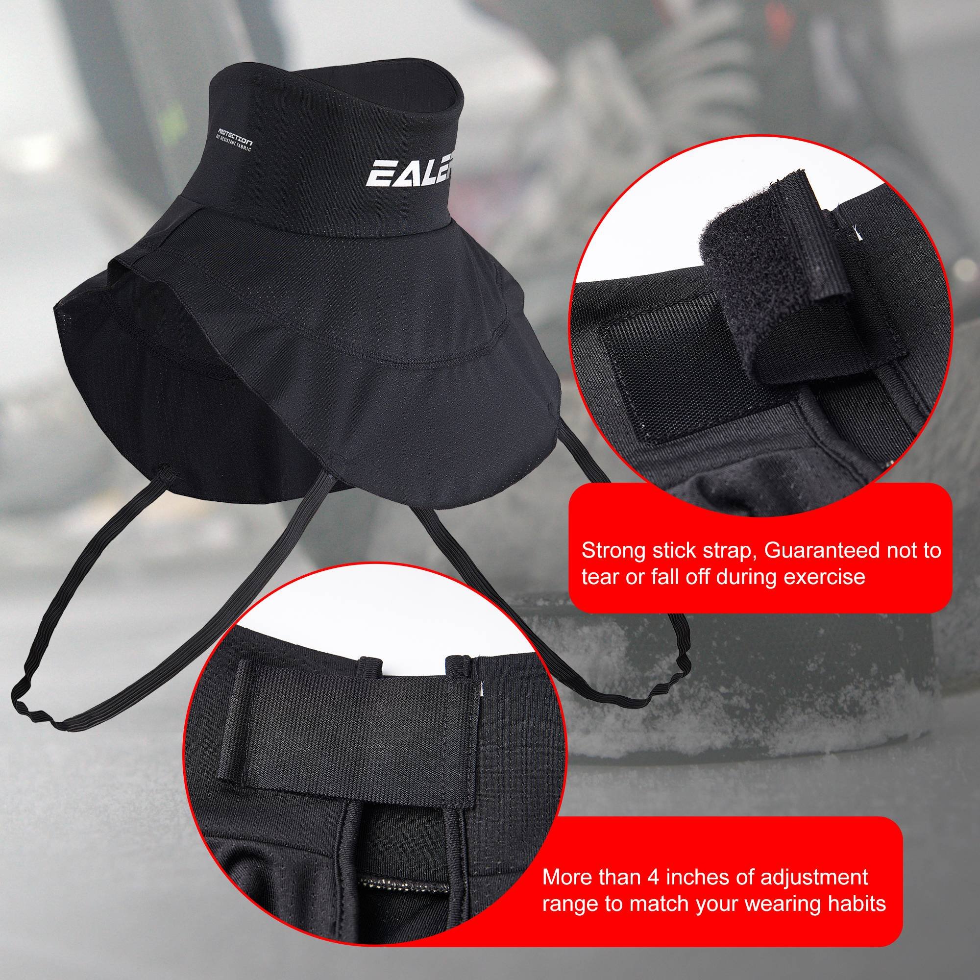 manufacture Ealer logo Adjustment Black Neck Support Neck Protection Hockey Neck Guard