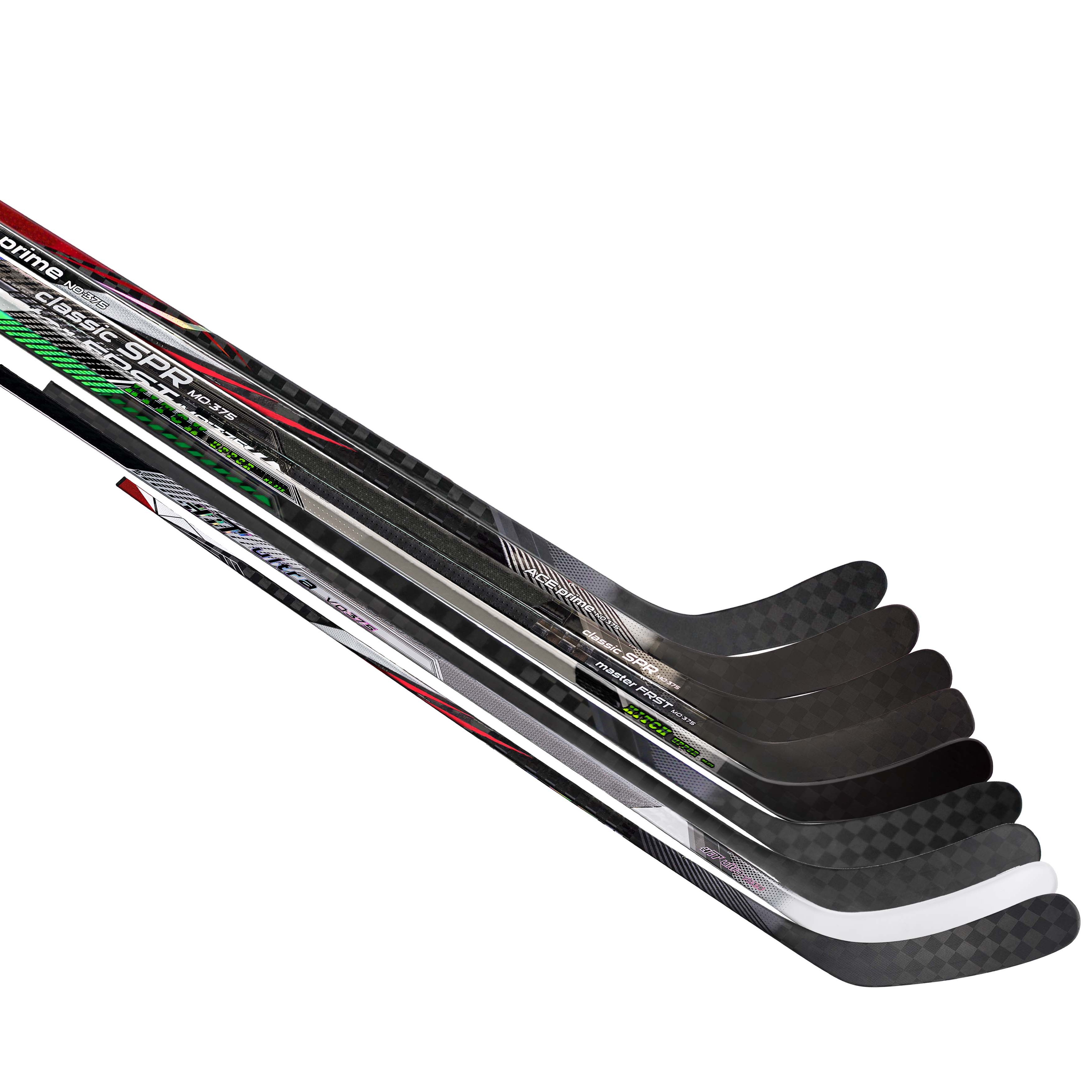 Poross Factory Produce OEM 360g/380g/400g 100% Carbon Fiber Middle Kick Ice Hockey Sticks For Professional Athletes