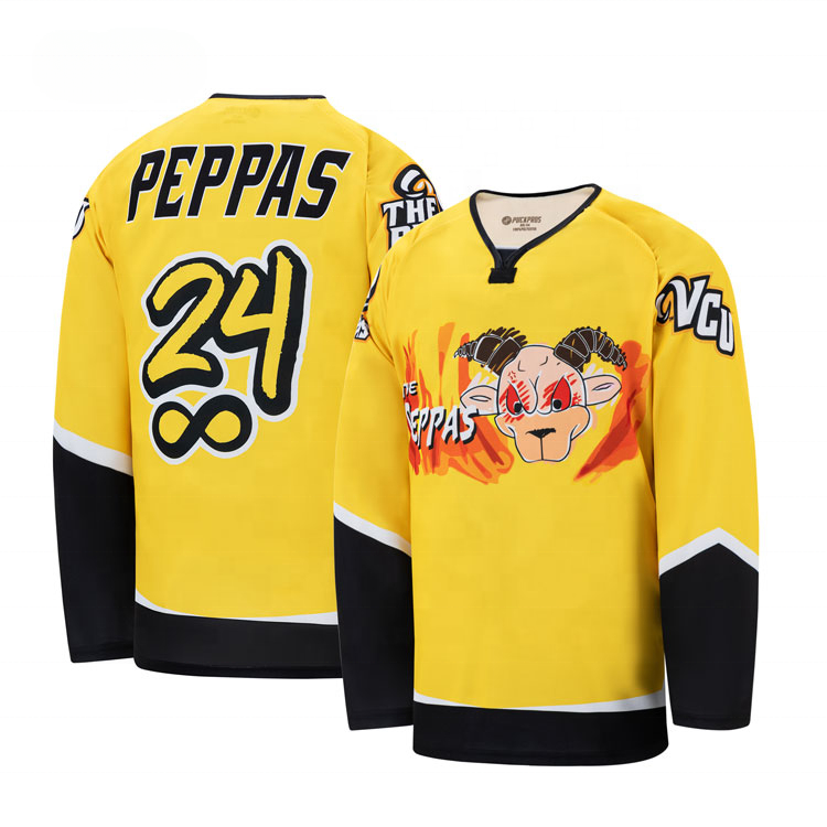 Wholesale Customizable 100% Polyester Ice Hockey Jersey for Adults Custom Embroidery Applique Sportswear