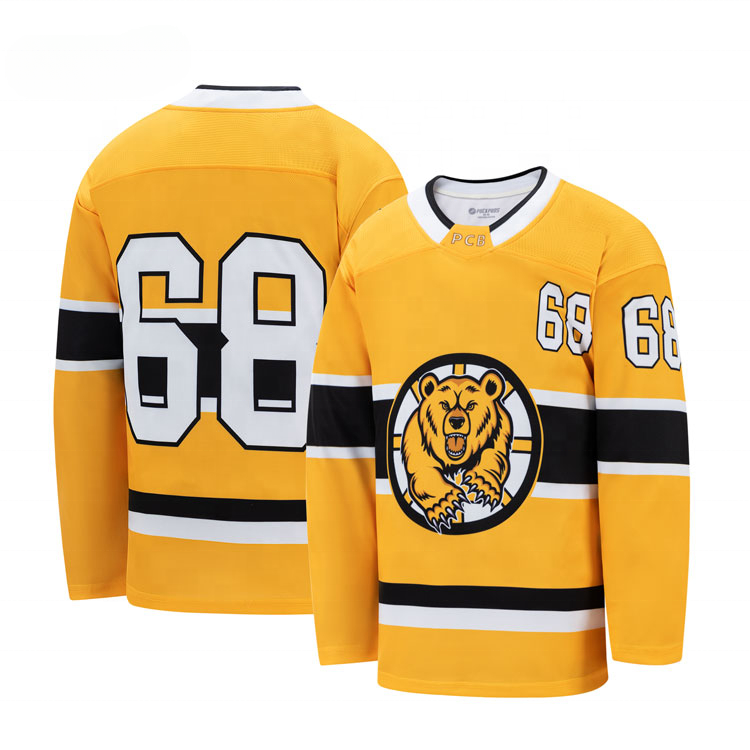 Wholesale Customizable 100% Polyester Ice Hockey Jersey for Adults Custom Embroidery Applique Sportswear