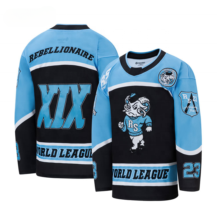 Wholesale Customizable 100% Polyester Ice Hockey Jersey for Adults Custom Embroidery Applique Sportswear
