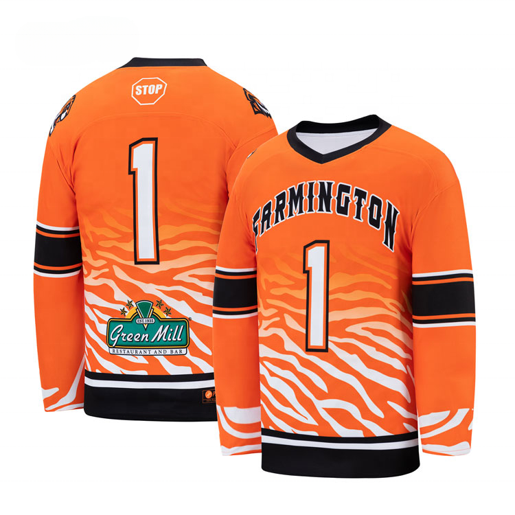 Wholesale Customizable 100% Polyester Ice Hockey Jersey for Adults Custom Embroidery Applique Sportswear