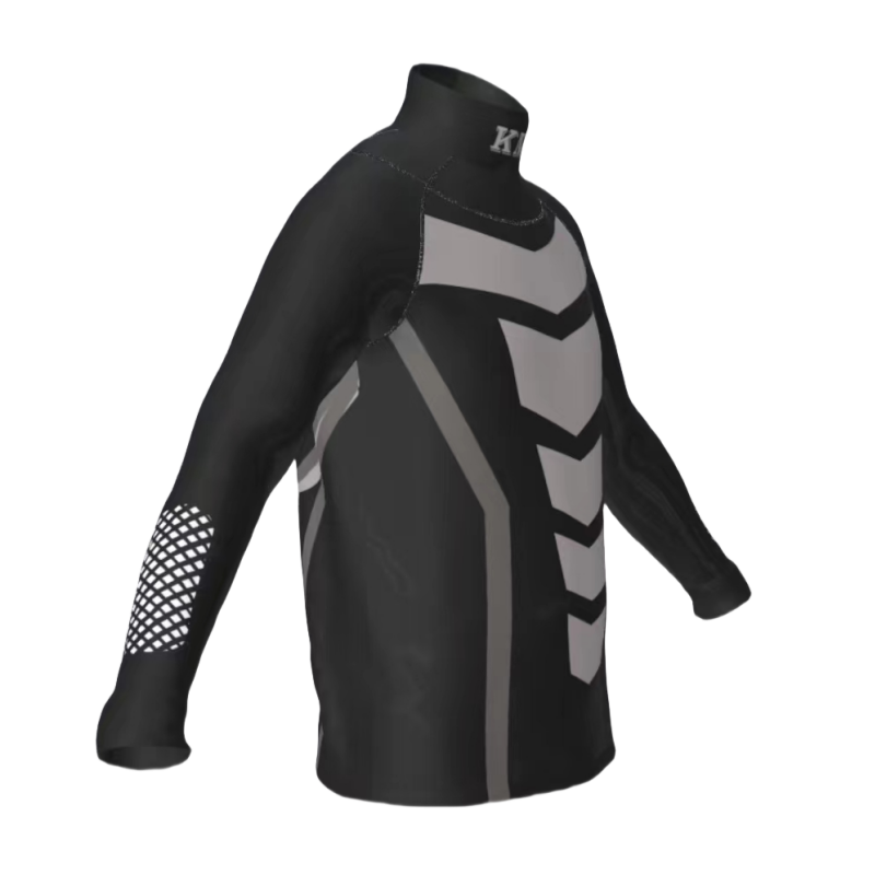 Manufacturers Custom Ice Hockey Neck Guard Adult Top Guard Shirt Long Sleeve Protection Ice Hockey Base Layer Shirt