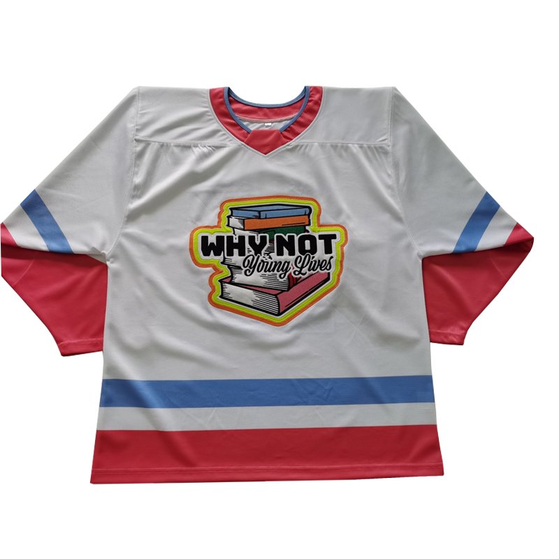 100% polyester high quality custom blank embroidery ice hockey jersey 1 moq