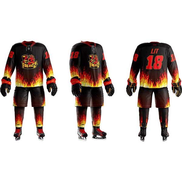 Top Quality 100% Polyester Team Breathable Field Hockey Jersey Men Sublimation Ice Hockey Uniform