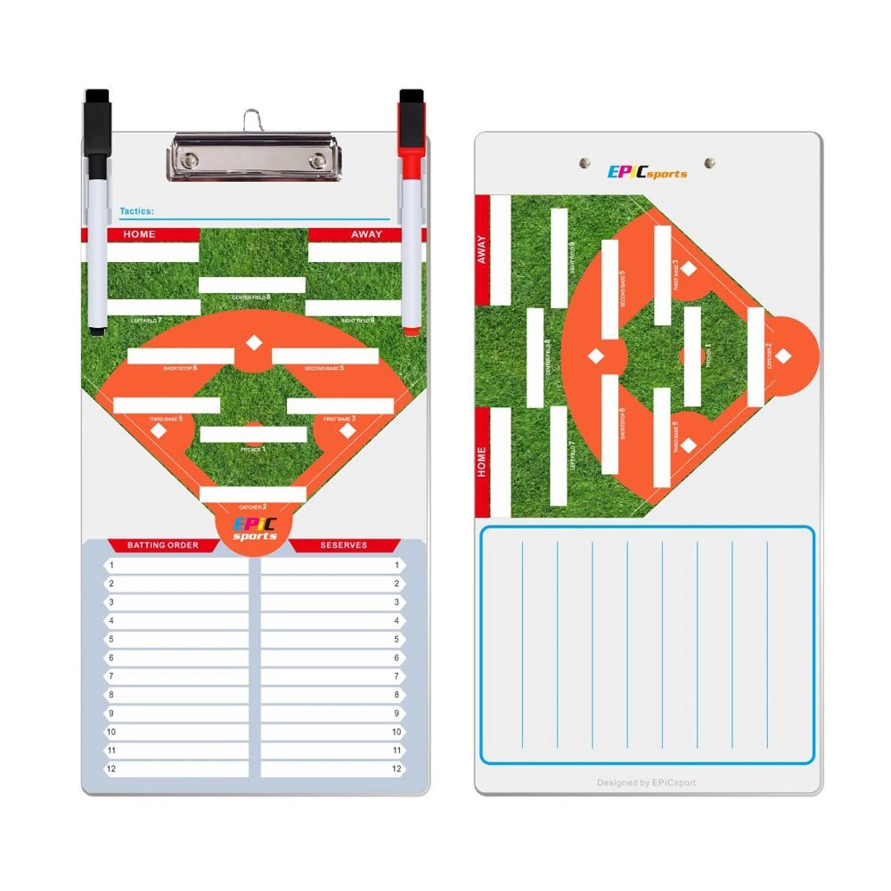 Custom Ice Hockey Handheld Coach Board PVC Tactical Whiteboard Double Sides Printing Clipboard with Pen