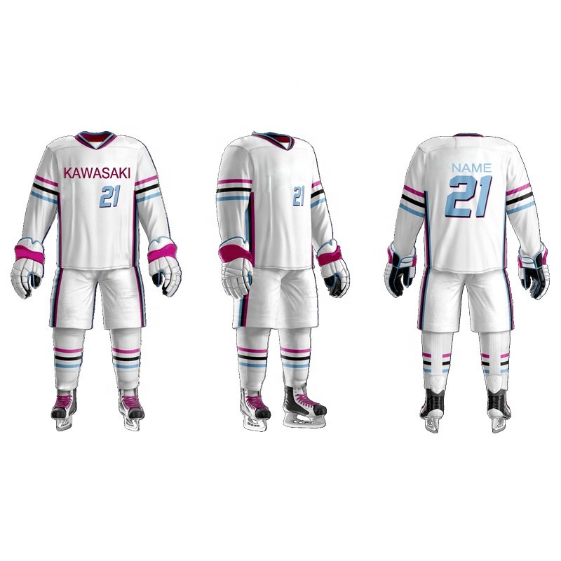 Custom made Christmas ice hockey jerseys sublimated wholesale blank hockey jersey team set hockey jerseys