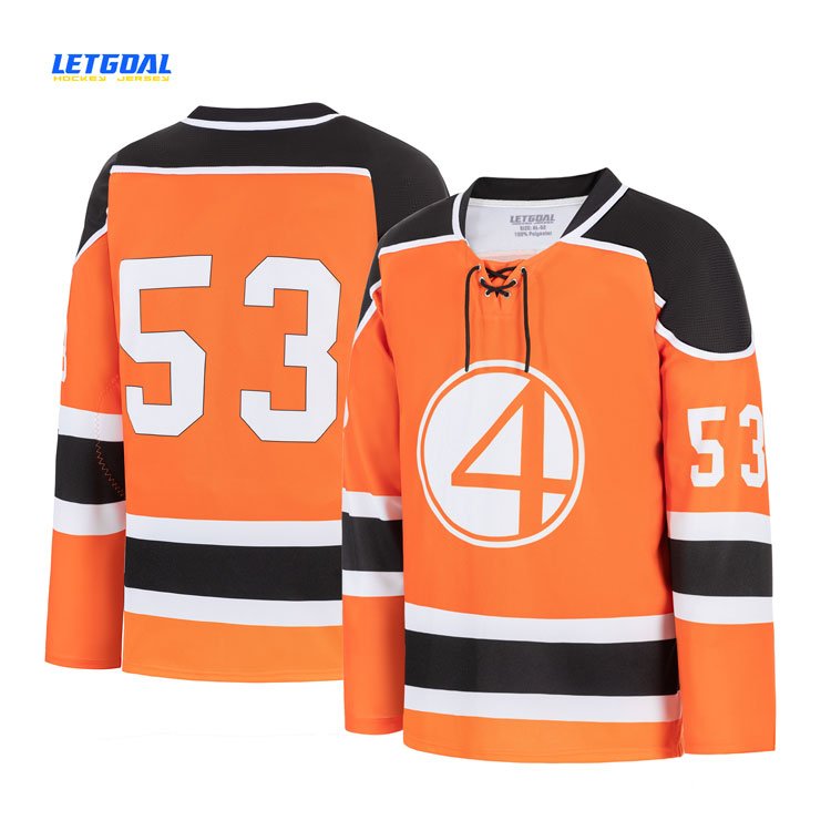 Custom Sublimation Hockey Jersey Long Sleeves Jersey High Quality Team Uniform Jerseys 100% Polyester
