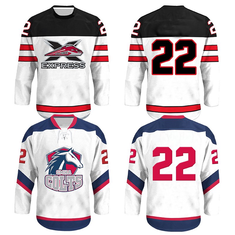 Hockey Uniform Blank Ice Hockey Shirts Red Design Professional Ice Canucks Custom Vancouver Embroidery Unisex OEM Customized Age