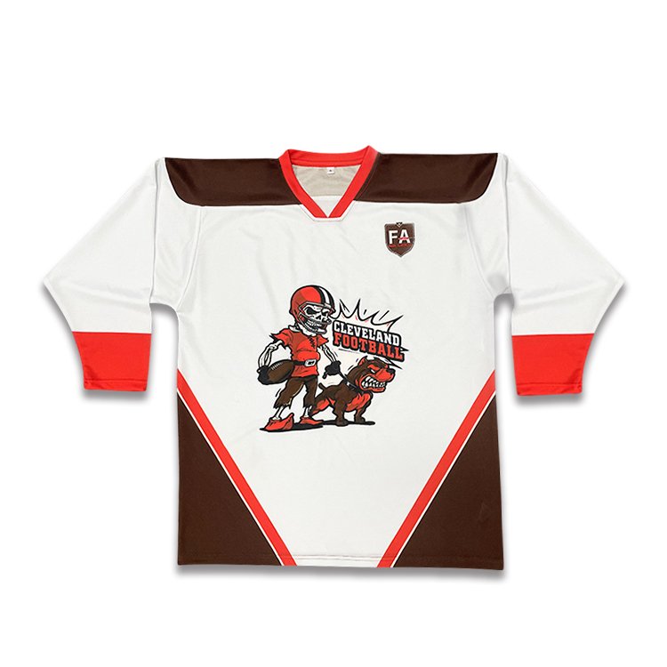 OEM Custom Unisex Ice Hockey Jersey with Team Logo 100% Polyester Blank Design Uniform Style Sublimation Printing Technique