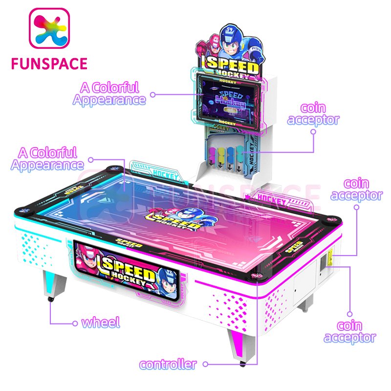 Funspace Coin Operated Air Hockey Table For Sale|Arcade Ice Hockey Table For Game Center|Amusement Airhockey Table