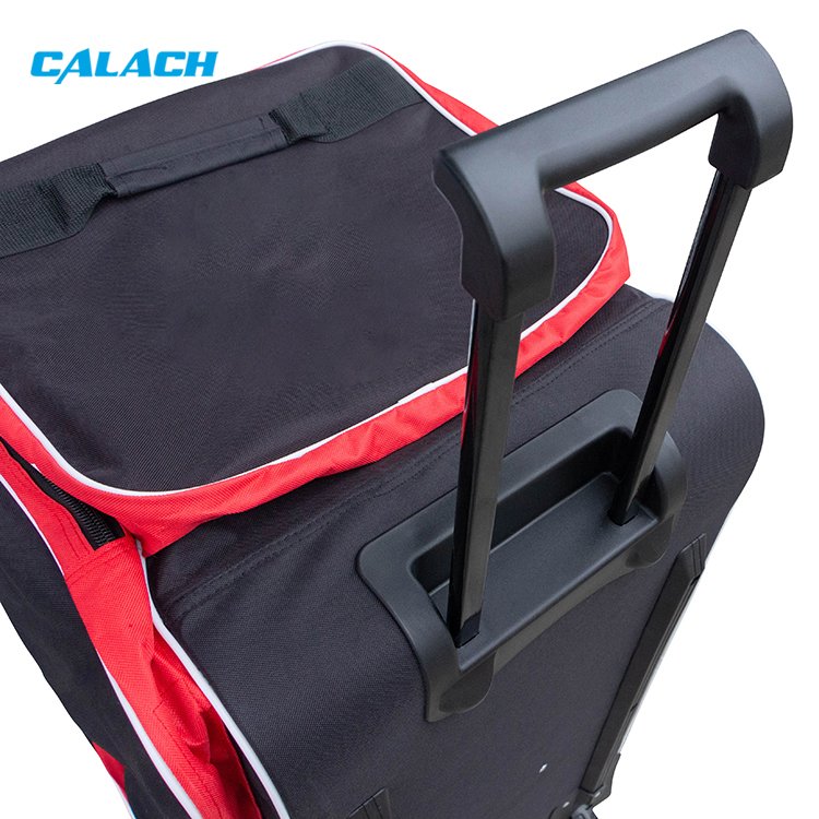 Black waterproof nylon oxford fabric 600d ice hockey bag custom hockey bag ice rolling hockey equipment bag wheels