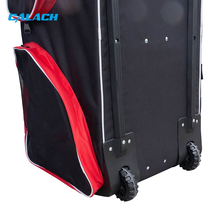 Black waterproof nylon oxford fabric 600d ice hockey bag custom hockey bag ice rolling hockey equipment bag wheels