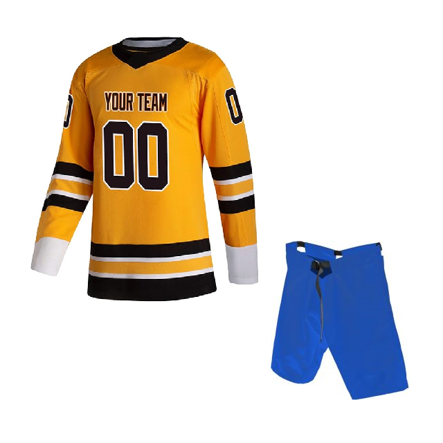 Ice Hockey Uniforms With Custom Designs, Breathable Fabrics And Comfortable Fit Available In Bulk