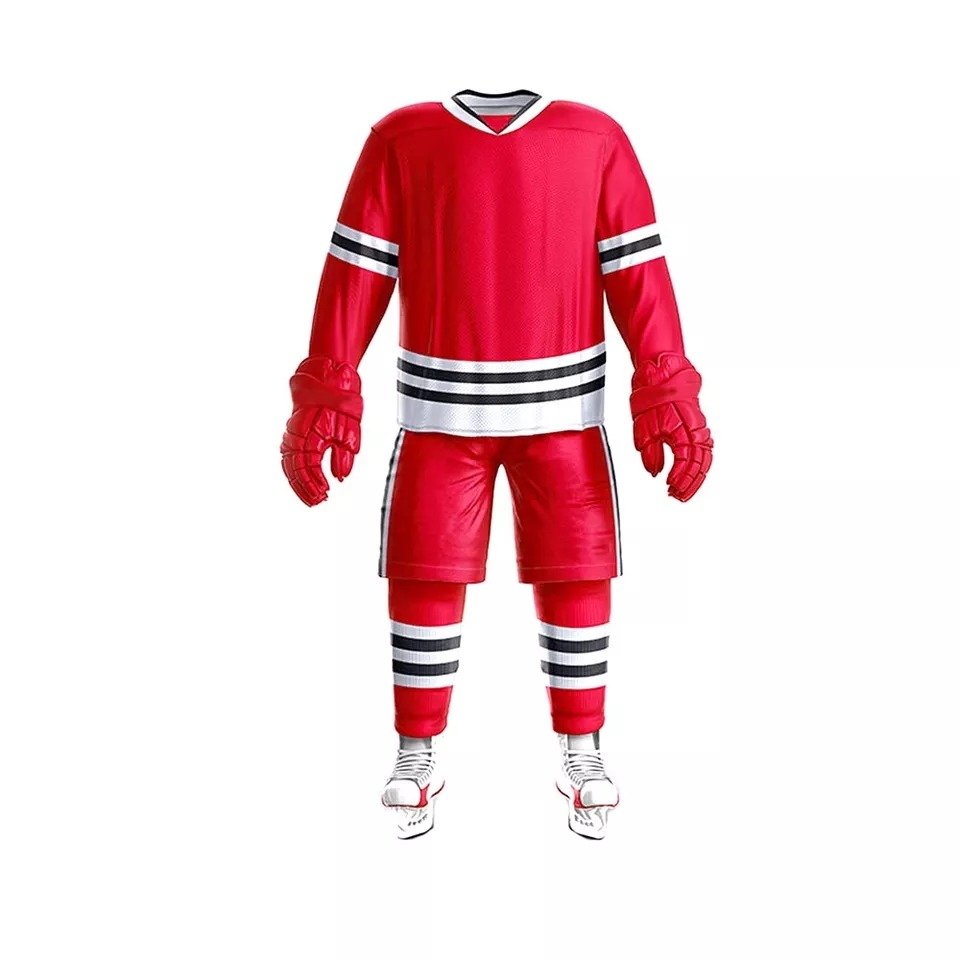 Top quality Ice Hockey Uniform Custom Made Ice Hockey Jerseys Team Wear Set With Custom Logo And Design
