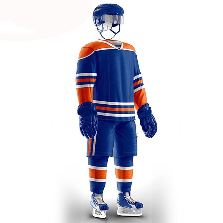 Plus Size Ice Hockey Uniform With Digital Sublimation Full Sleeve Shirts & Shorts Ice Hockey Uniform For Sale
