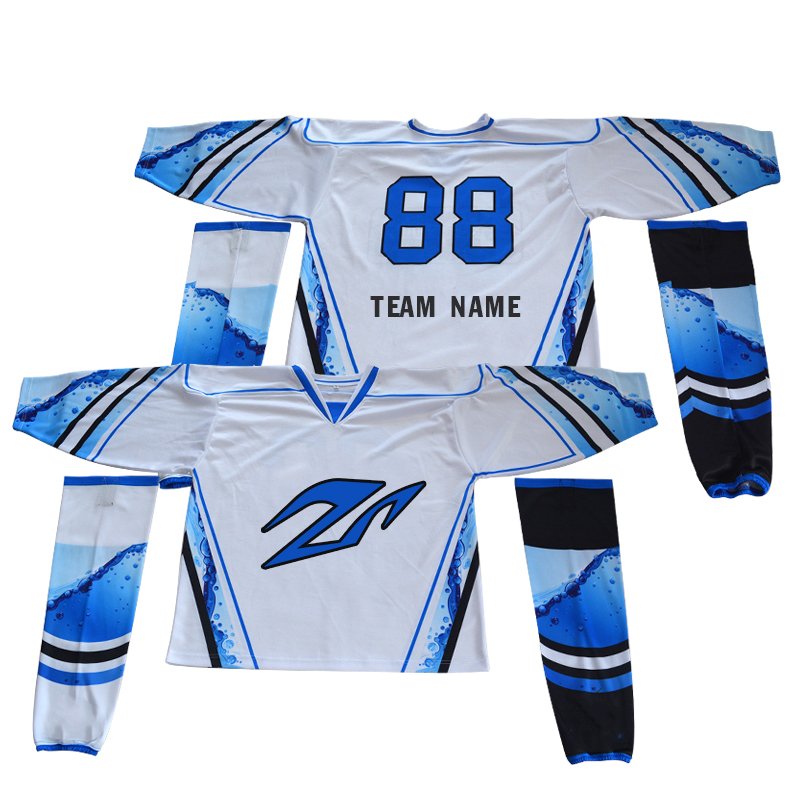100% polyester hockey jerseys made in china custom logo men sublimated ice hockey jersey hoodie