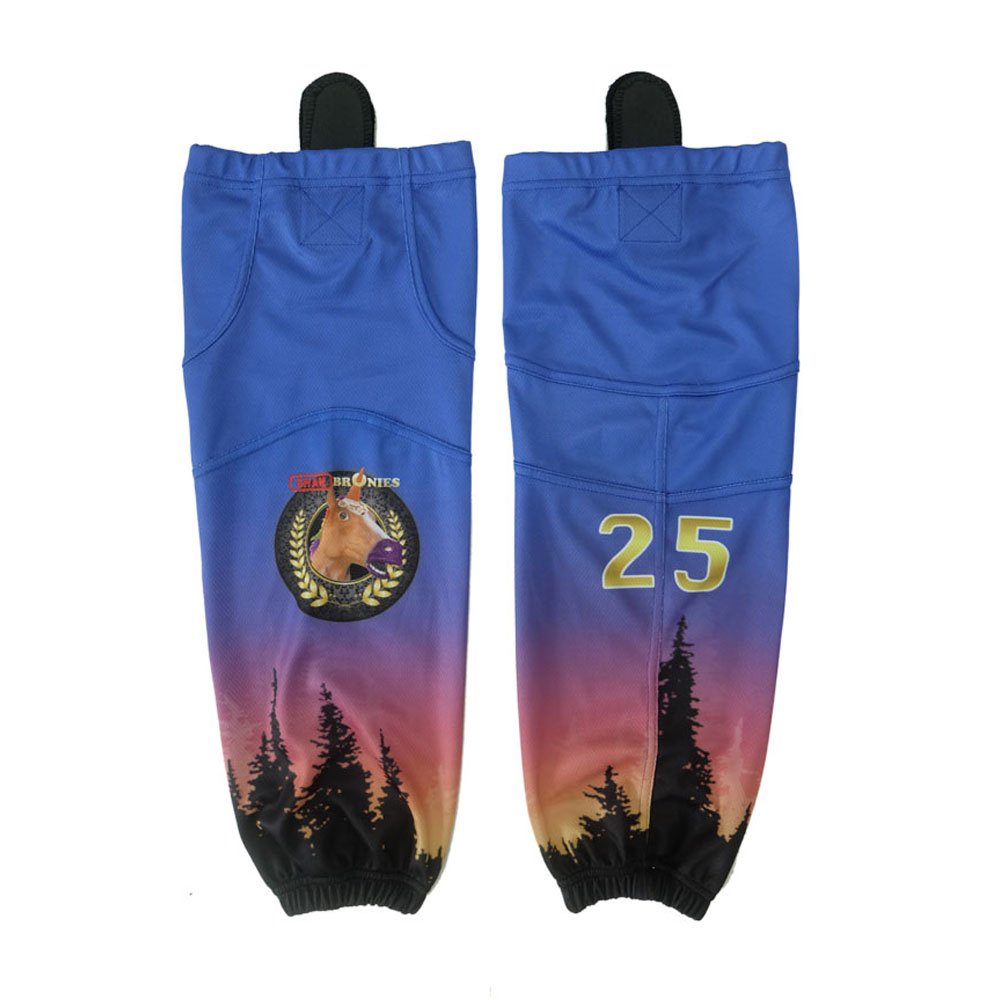 100% polyester mesh fabric quick dry sports socks custom digital print hockey training socks