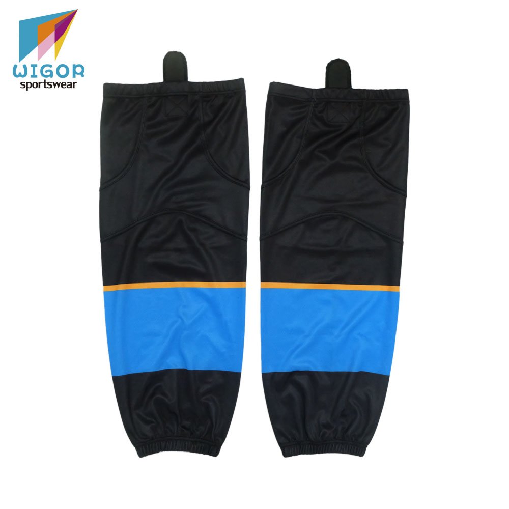 100% polyester mesh fabric quick dry sports socks custom digital print hockey training socks
