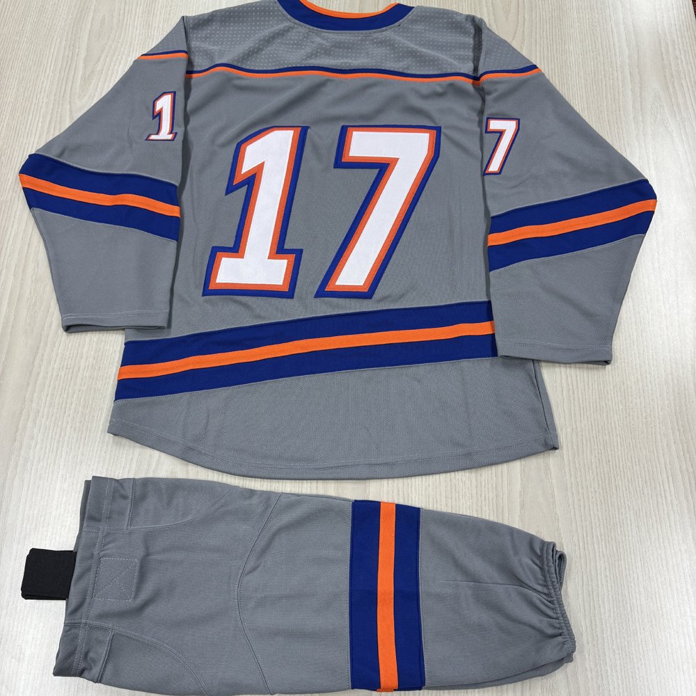 Soft fabric custom embroidery hockey jersey ice hockey jersey blank hockey jersey for team