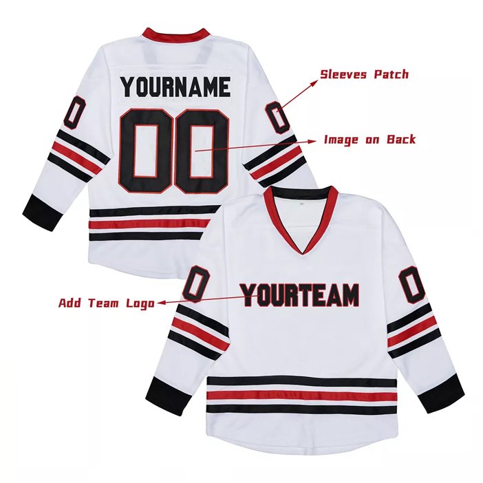 Custom Youth Ice Hockey Uniform Cheap Embroidered Logo Ice Hockey Jersey sublimated hockey jersey
