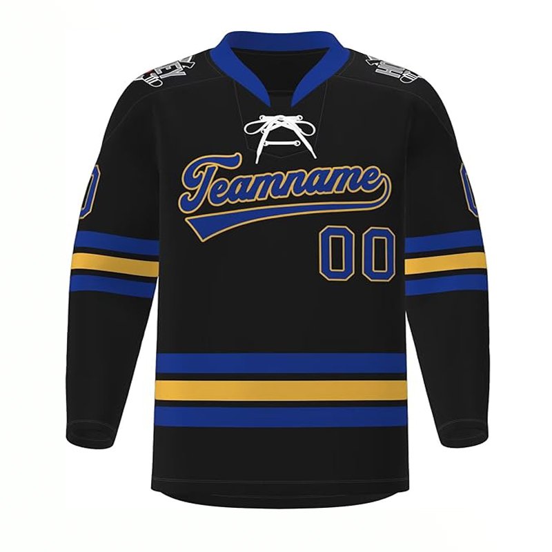 New Design Wholesale100% Polyester Breathable Fabric sublimation hockey shirt hockey wear team hockey jerseys