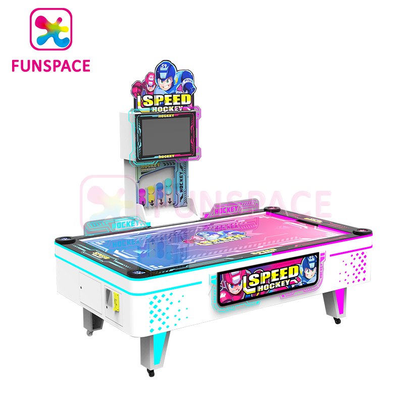 Funsapce Earn Money Coin Operated Arcade Mesa De Hockey De Aire Air Hockey Table Gaming Machine With Electronic Scorer
