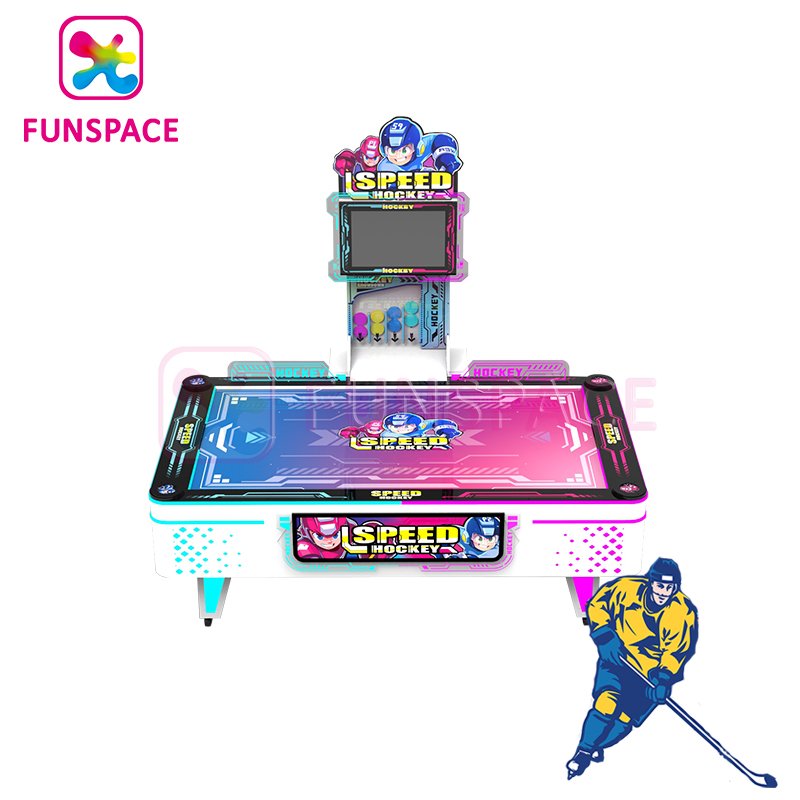 Funsapce Earn Money Coin Operated Arcade Mesa De Hockey De Aire Air Hockey Table Gaming Machine With Electronic Scorer