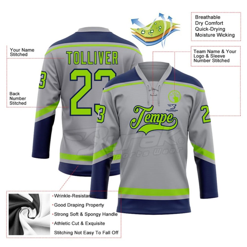 Latest Design Plus Size Custom Embroidery Hockey Wear Sublimation Training Ice Hockey Uniform